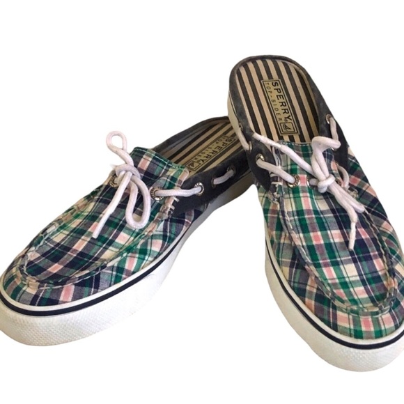 Last Call / To be donated Sperry Plaid Deck Shoes super cute! Size 7 - Picture 1 of 9